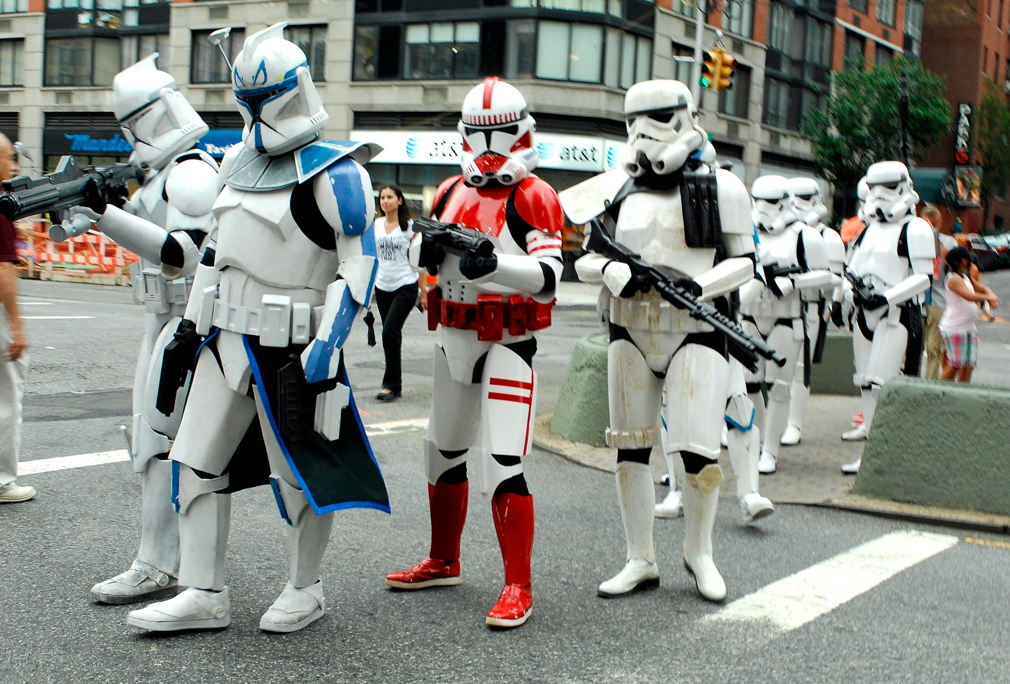 Actors portraying Stormtroopers and Clone Troopers
