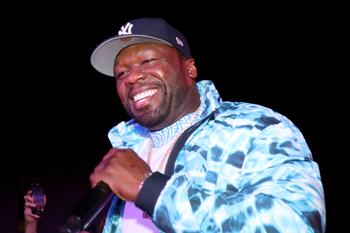 Curtis '50 Cent' Jackson performs during the Celia Cruz x Skott Marsi NFT Launch at ITG Miami on June 3, 2021