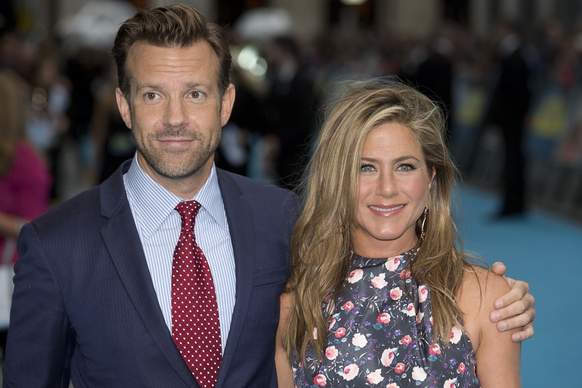 (L-R): Jason Sudeikis and Jennifer Aniston attend the European premiere of 'We're The Millers' on August 14, 2013, in London, England.