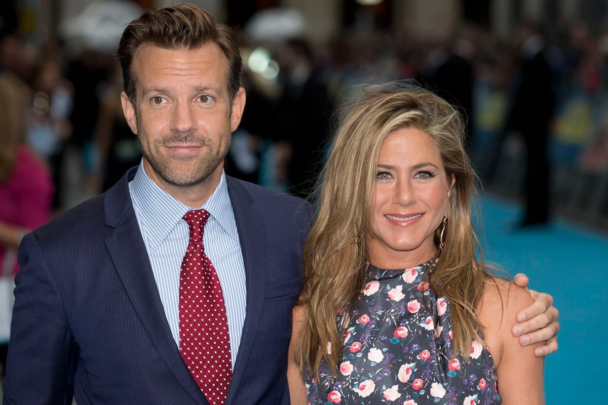 (L-R): Jason Sudeikis and Jennifer Aniston attend the European premiere of 'We're The Millers' on August 14, 2013, in London, England.