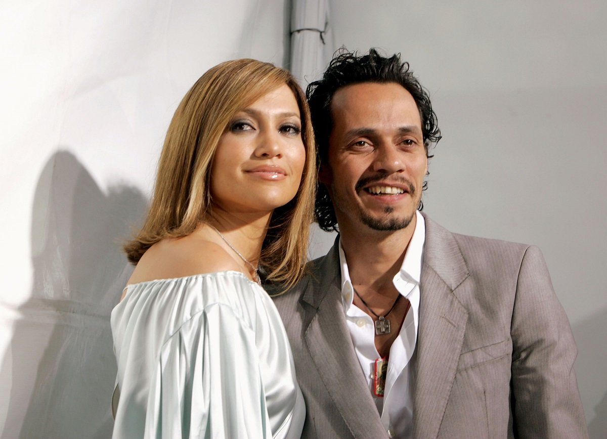 Jennifer Lopez (L) and Marc Anthony in 2005