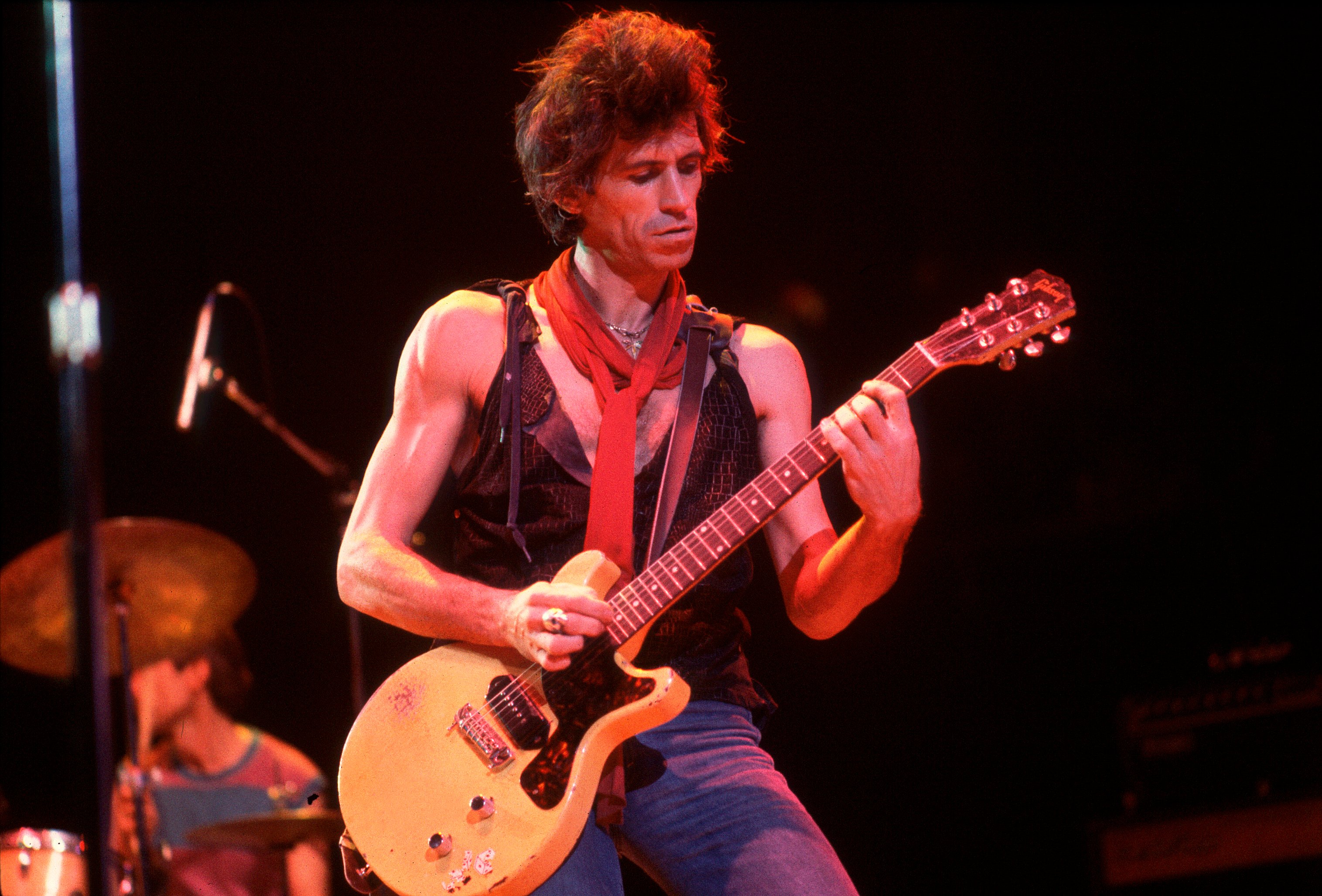 The Rolling Stones Keith Richards with a guitar