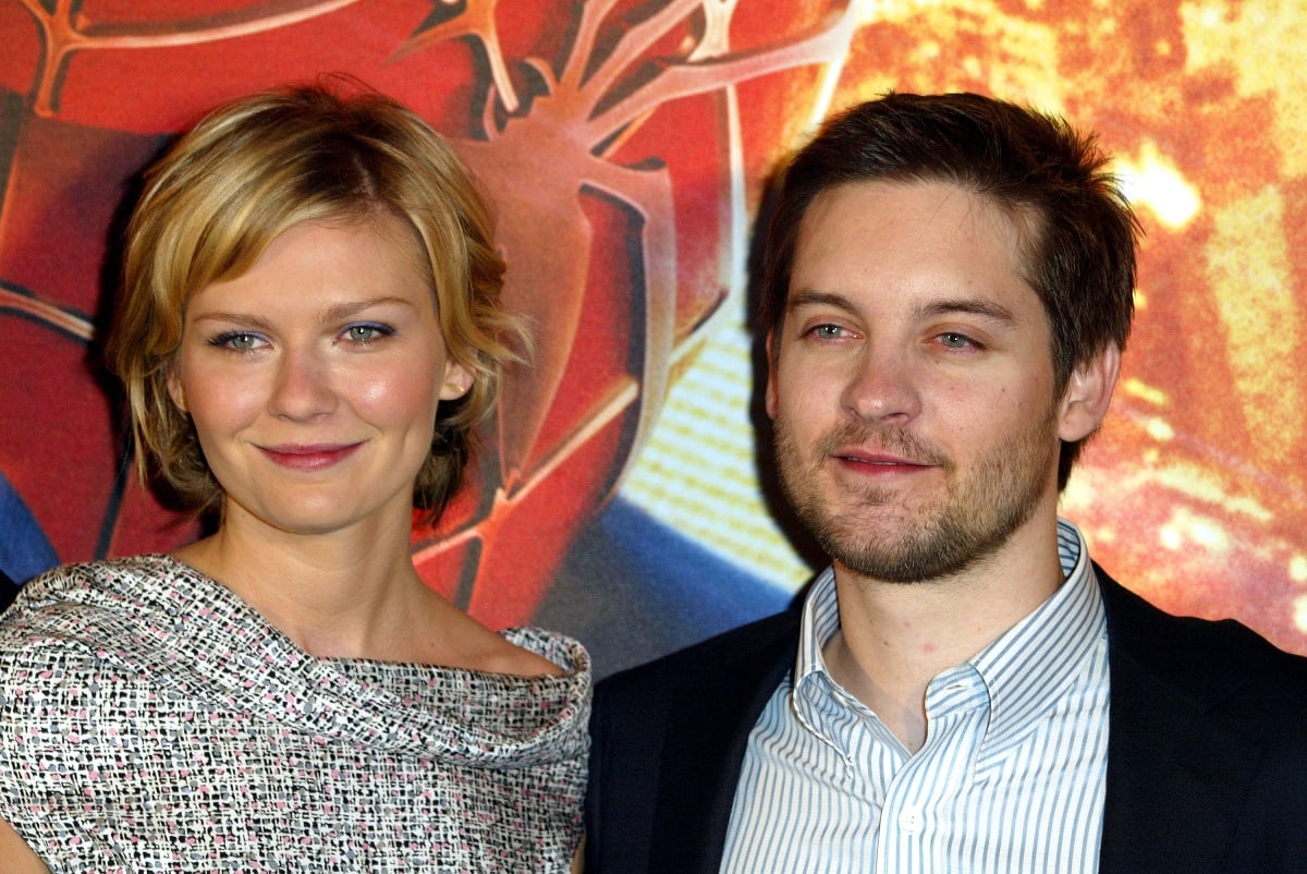 Kirsten Dunst and Tobey Maguire at the Paris premiere of 'Spider-Man 2' in 2004
