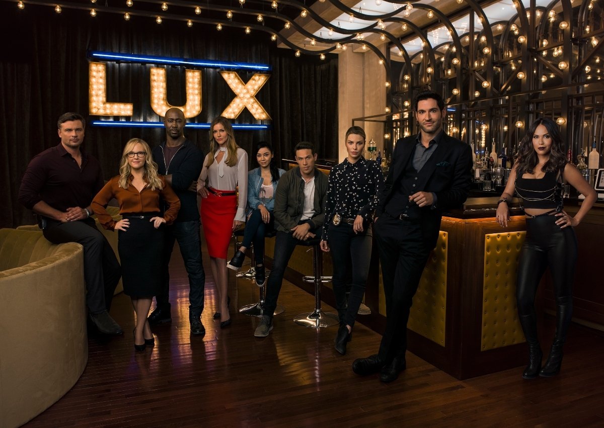 Tom Welling, Rachael Harris, DB Woodside, Tricia Helfer, Aimee Garcia, Kevin Alejandro, Lauren German, Tom Ellis and Lesley-Ann Brandt in ‘Lucifer’ Season 3