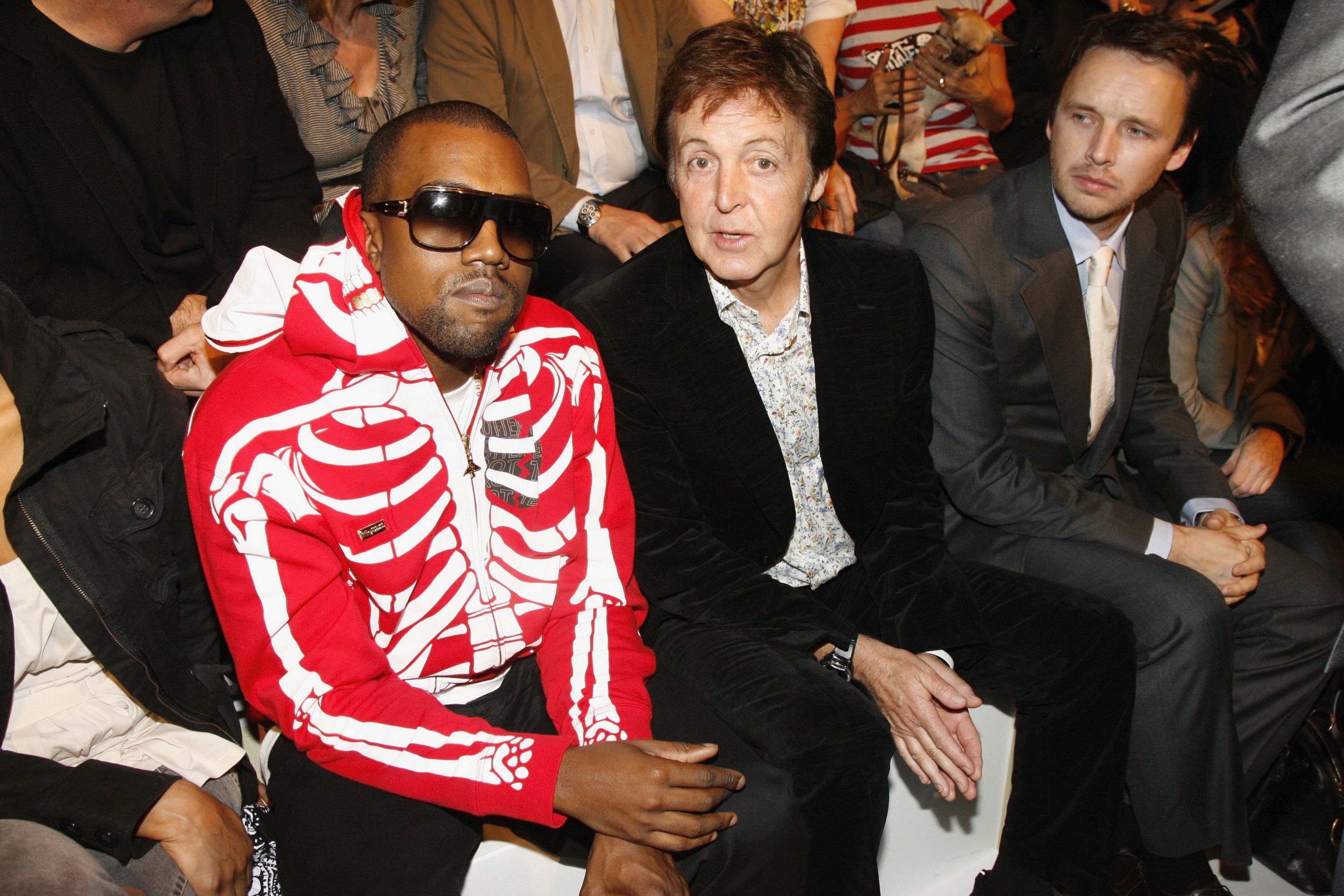 Kanye West and Paul McCartney sitting