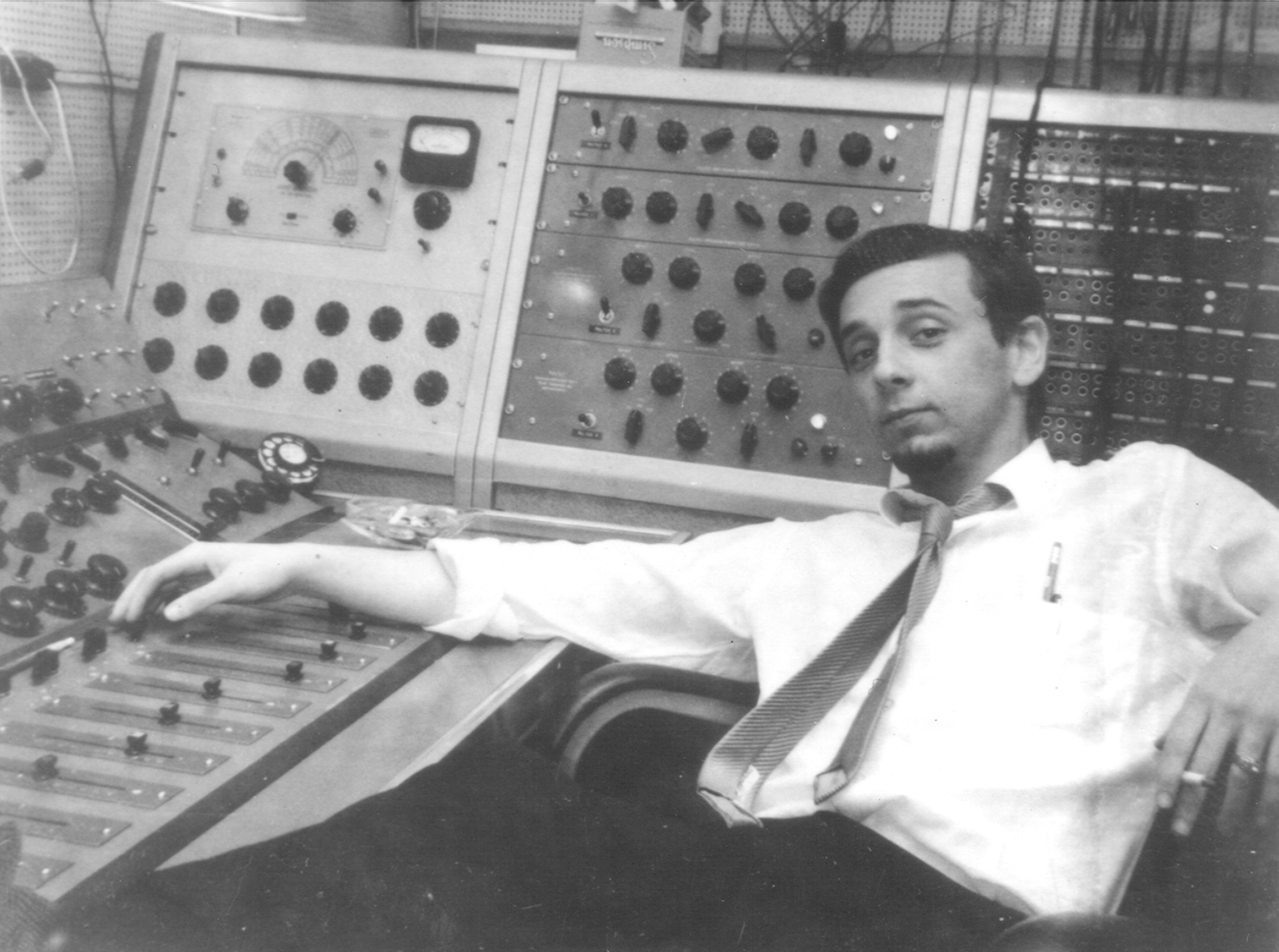 Phil Spector in a studio