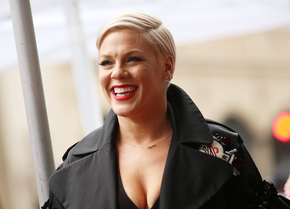 Alecia Beth Moore aka Pink attends the ceremony honoring her with a Star on The Hollywood Walk of Fame held on February 05, 2019, in Hollywood, California.