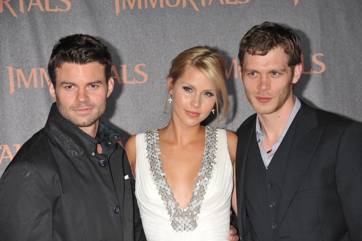 'The Originals' stars Daniel Gilles, Claire Holt and Daniel Joseph Morgan arrive at the premiere of ‘Immortals’ held at the Nokia Theater