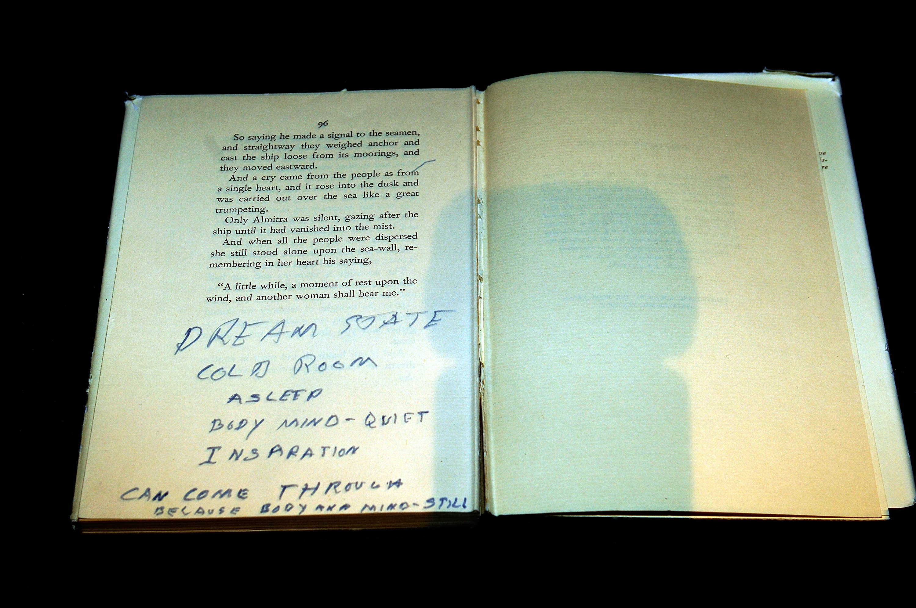 Elvis Presley’s copy of Kahlil Gibran’s The Prophet with his notes