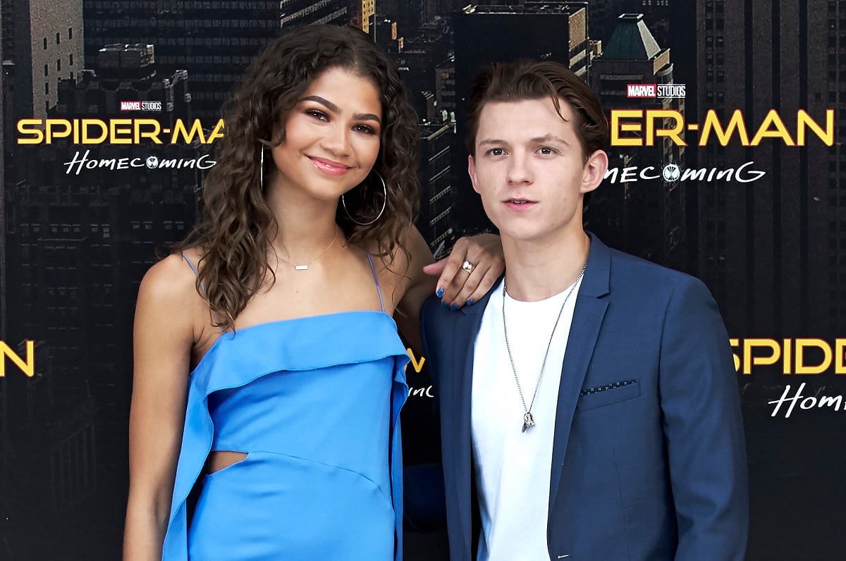 Zendaya and Tom Holland attend 'Spider-Man: Homecoming' photocall on June 14, 2017, in Madrid, Spain.