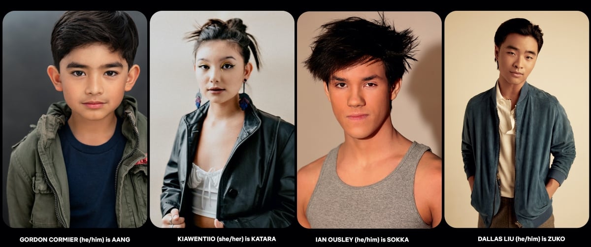 'Avatar: The Last Airbender' Netflix cast: Gordon Cormier, Kiawentiio, Ian Ousley, Dallas Liu