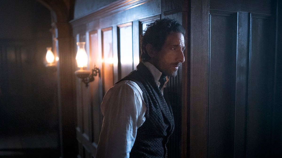 Adrien Brody in a dark hallway in 'Chapelwaite'