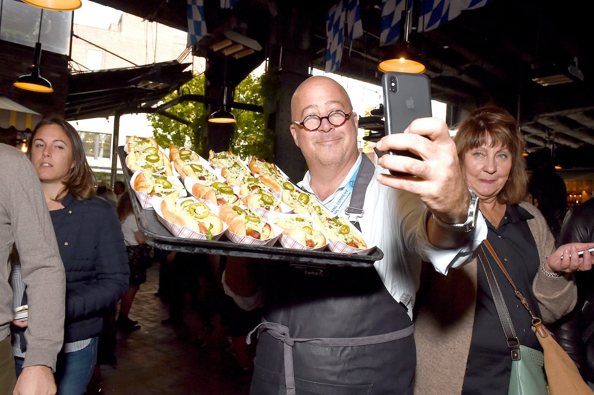 Andrew Zimmern taking a selfie