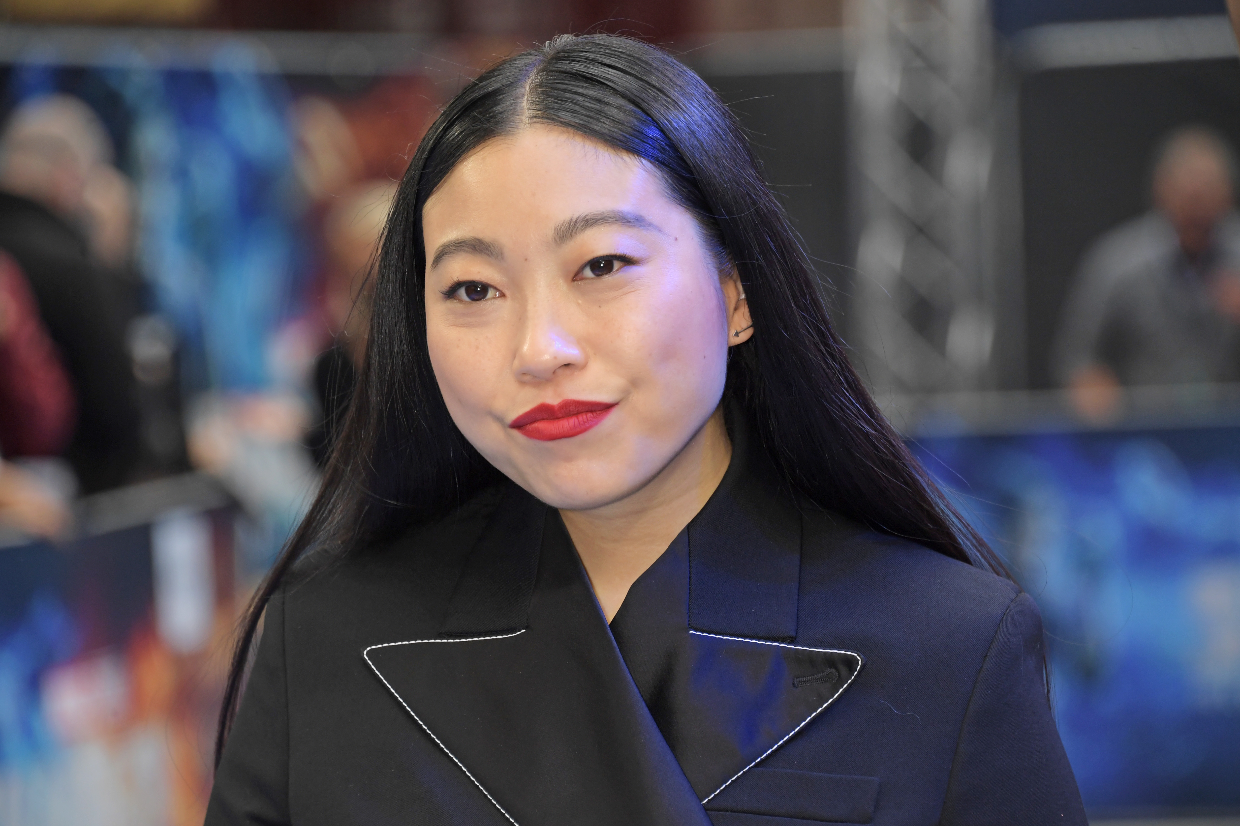 Awkwafina smiling at premiere of Shang-Chi and the Legend of the Ten Rings