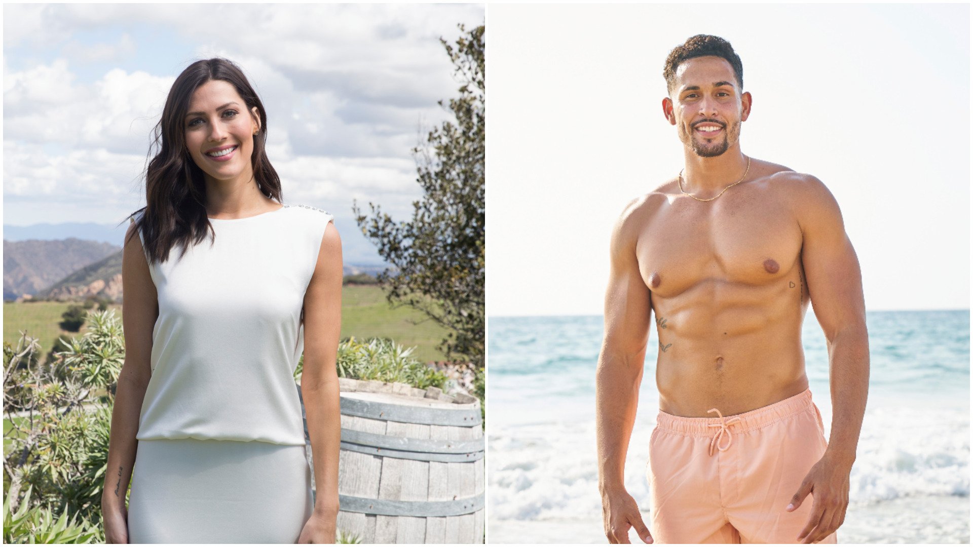 Headshots of ‘Bachelor in Paradise’ and ‘Bachelorette’ stars Becca Kufrin and Thomas Jacobs