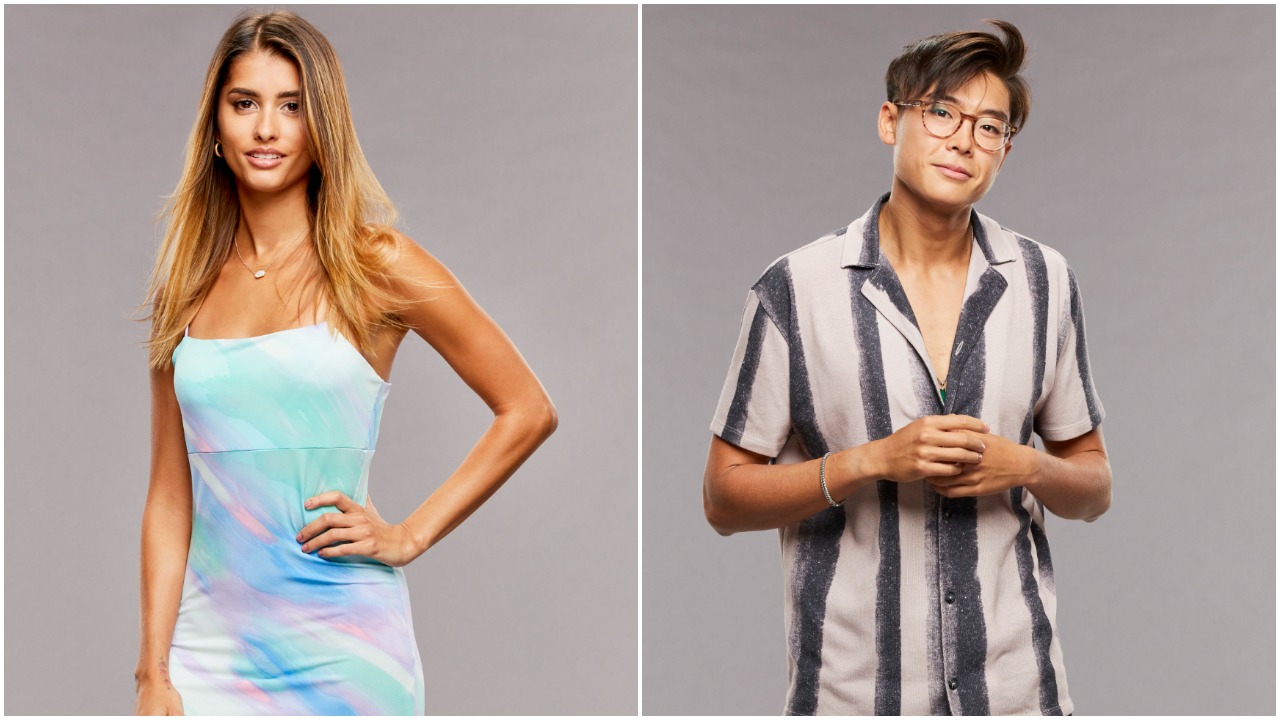 Alyssa Lopez and Derek Xiao pose for 'Big Brother 23' cast photo