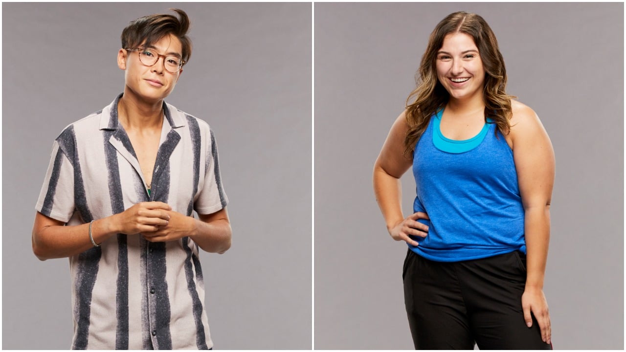 Derek Xiao and Britni D'Angelo pose for 'Big Brother 23' cast photo