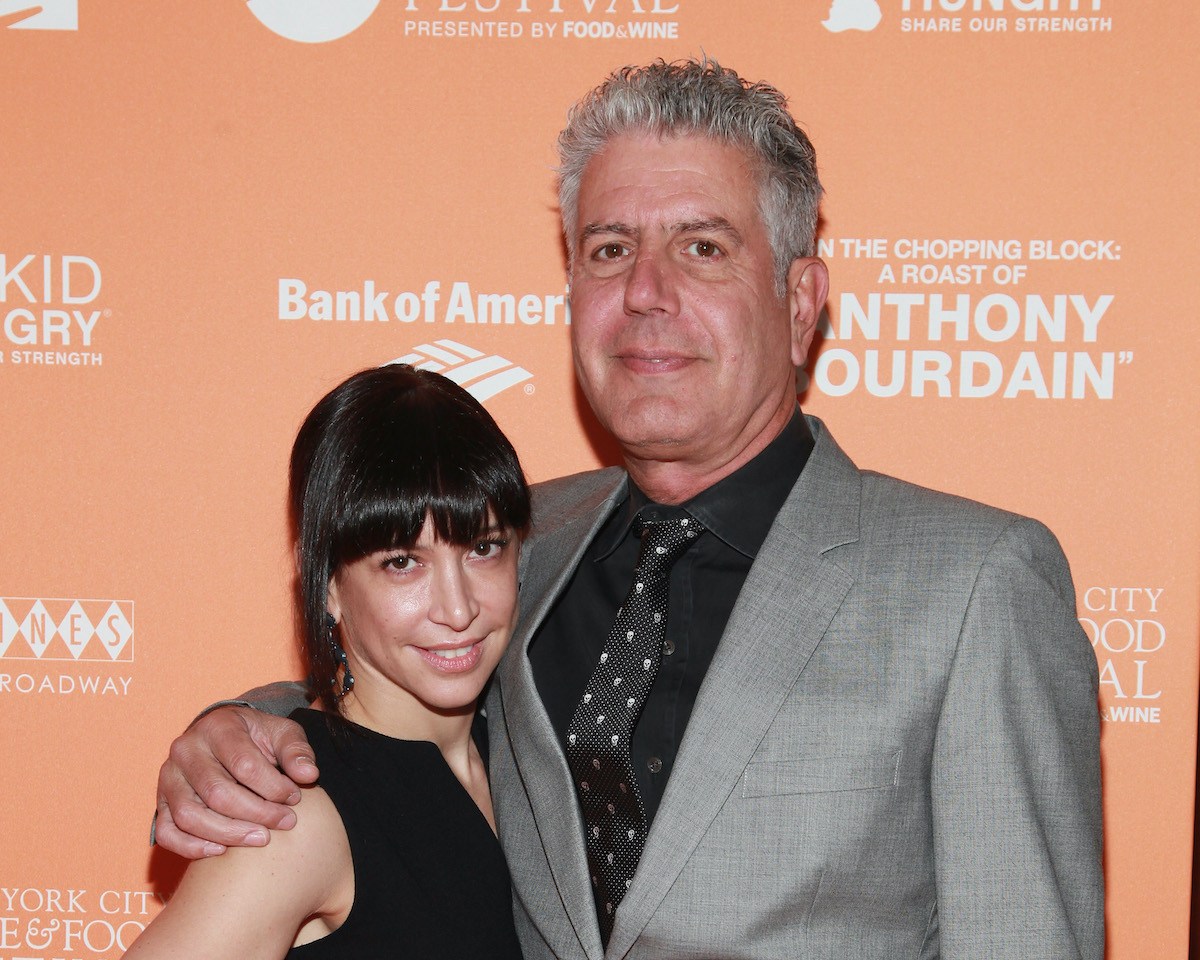 Anthony Bourdain with his ex-wife