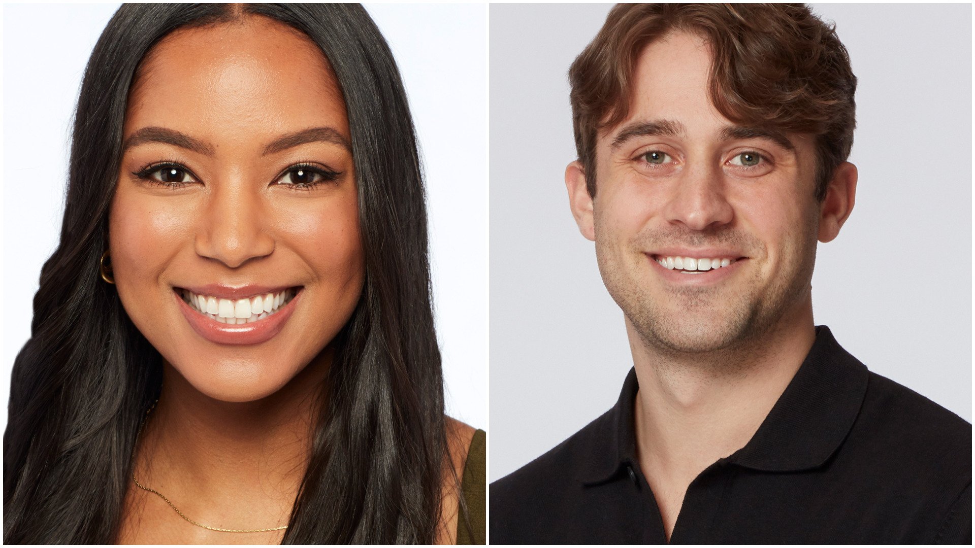 Headshots of Bri Springs from ‘The Bachelor’ and Greg Grippo from ‘The Bachelorette’ in 2021