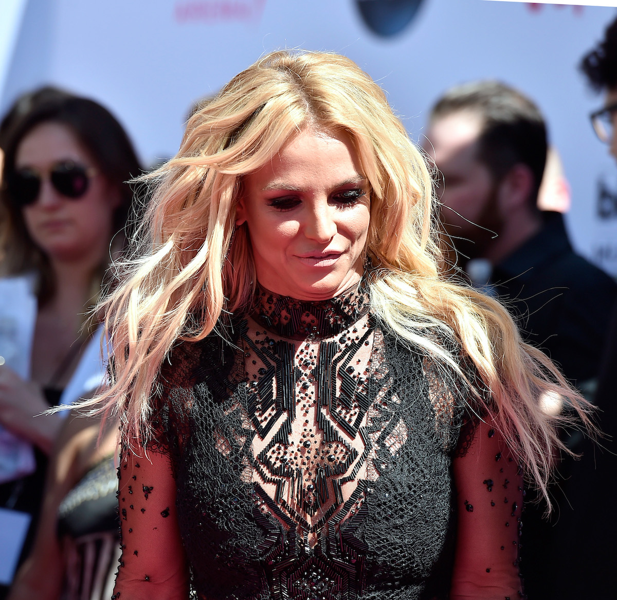 Britney Spears in lace dress