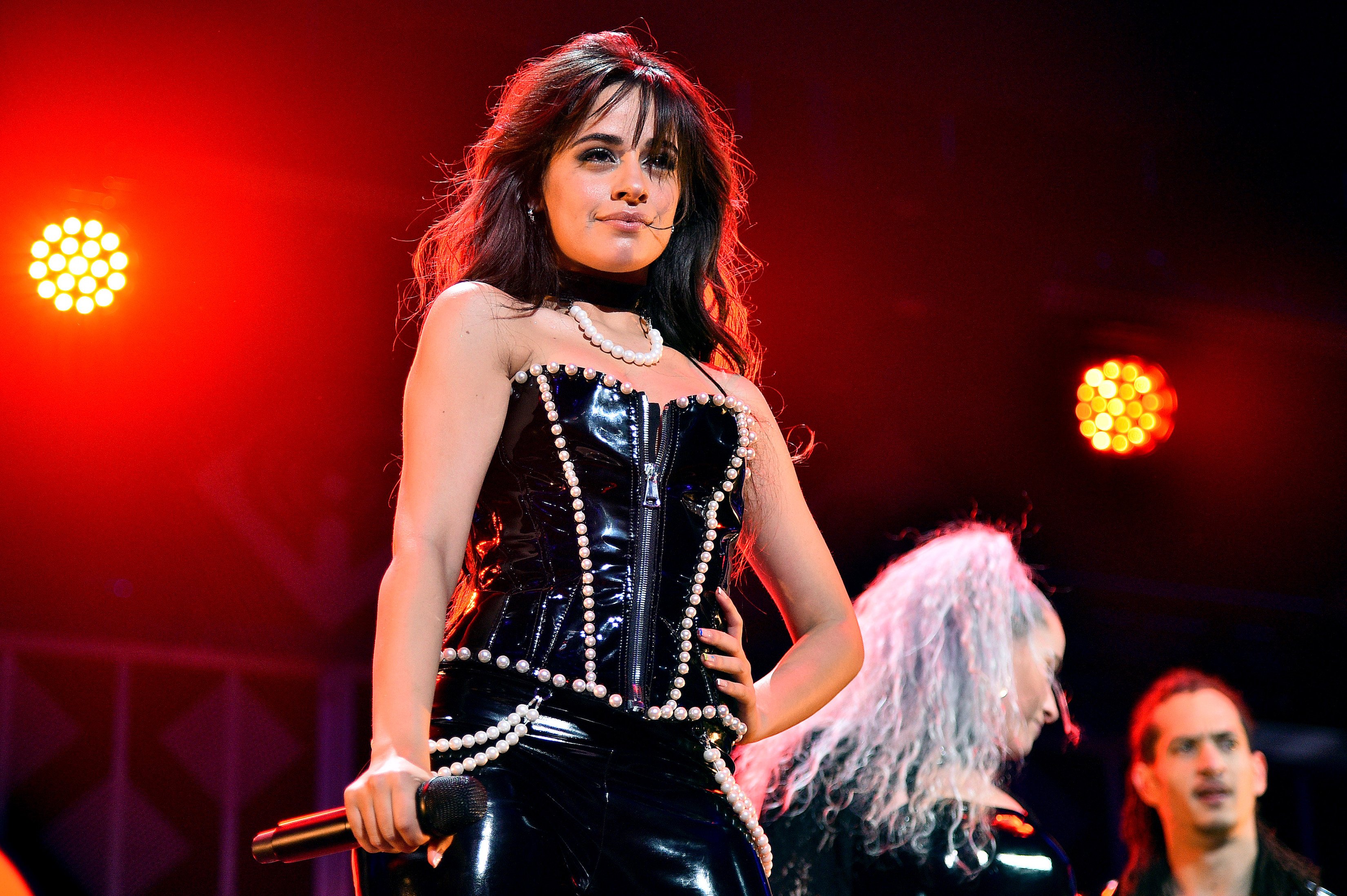 Camila Cabello performing onstage during iHeartRadio's Z100 Jingle Ball 2019