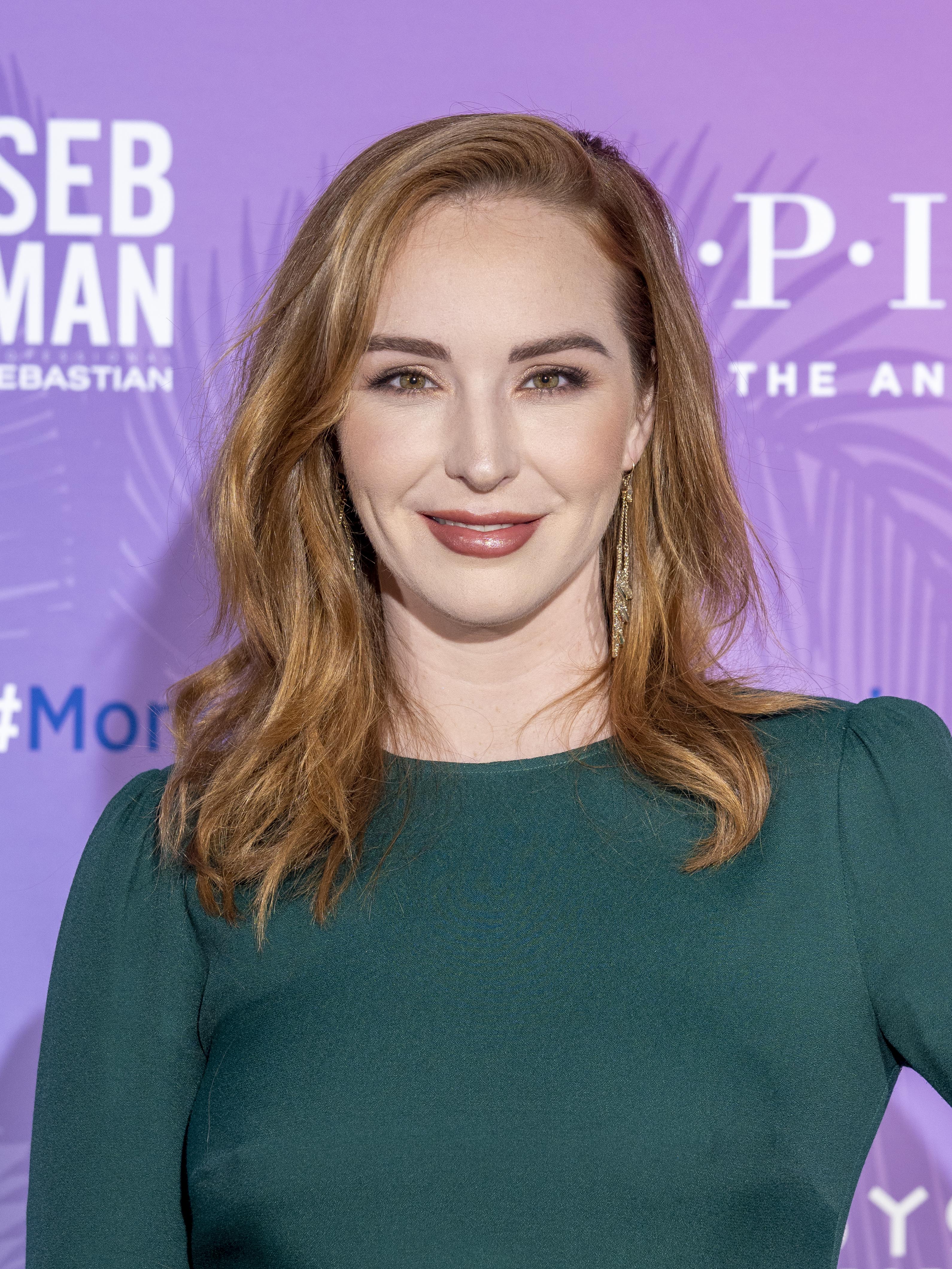 'The Young and the Restless' actor Camryn Grimes wears a green dress as she attends the 2019 Monte Carlo TV Festival.