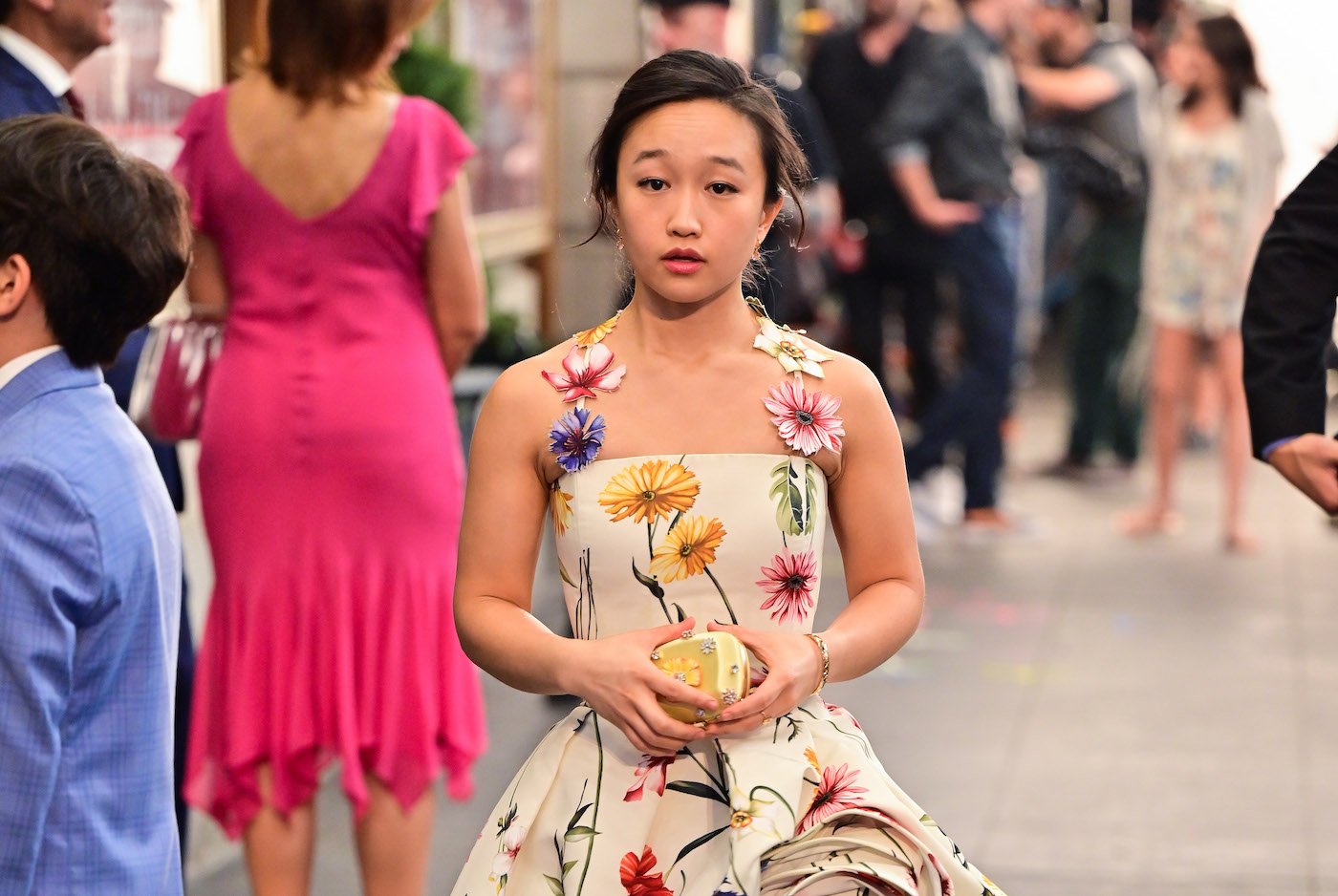 Cathy Ang on the set of 'And Just Like That...,' the follow-up series to 'Sex and the City,' in July 2021 in New York City