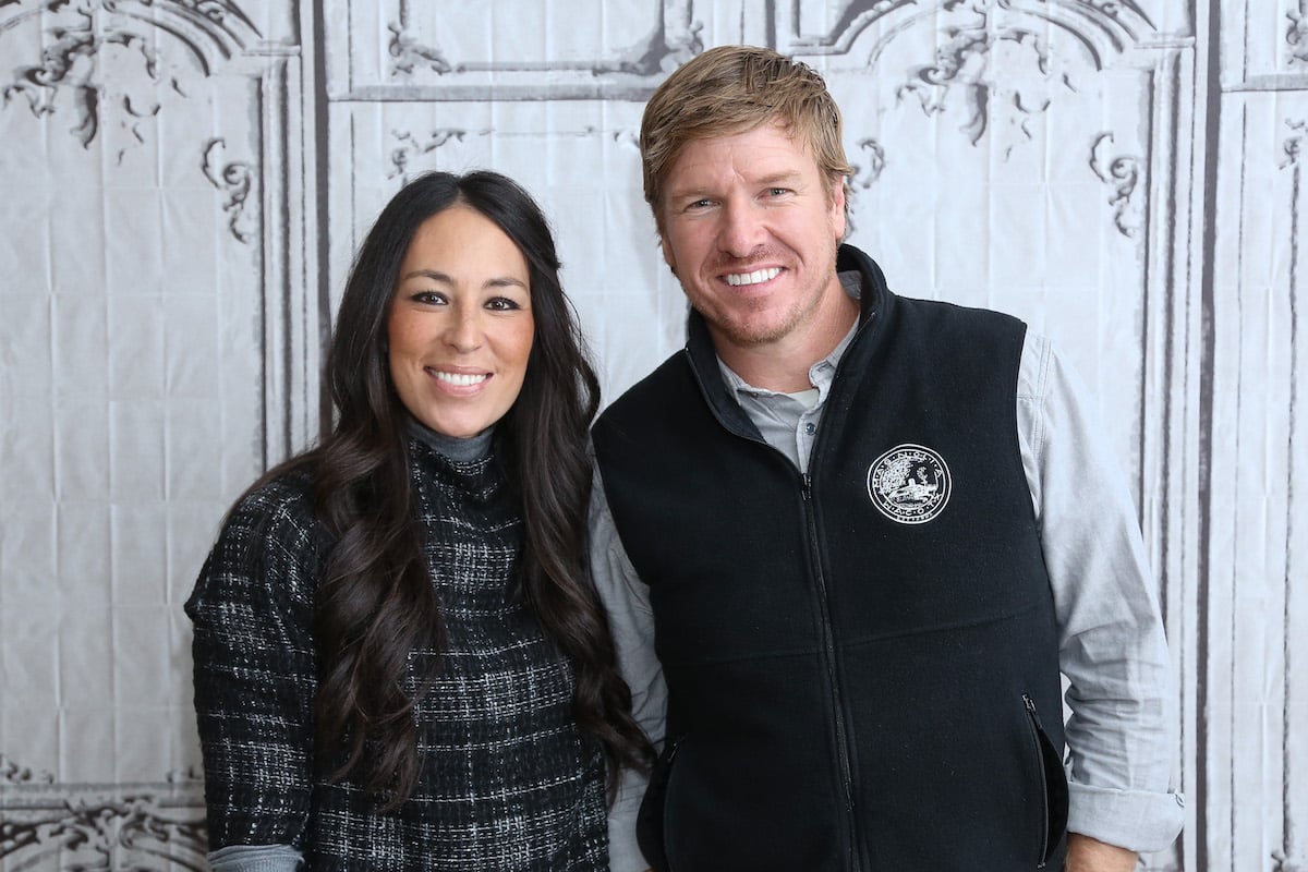 Chip and Joanna Gaines smile at the BUILD event for AOL