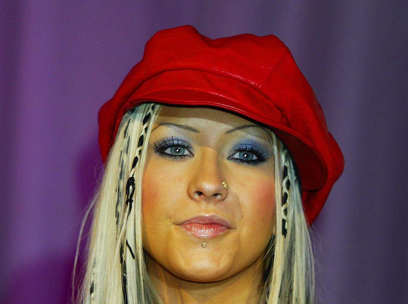 Christina Aguilera debuts new single 'Dirrty' at photocall at Sway