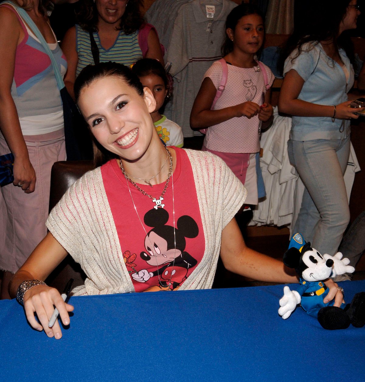 Christy Carlson Romano wearing Mickey shirt