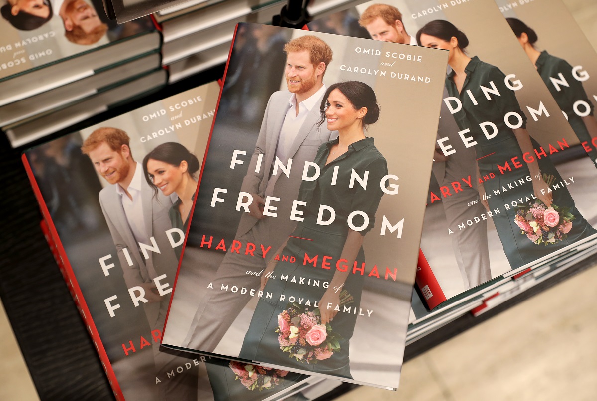 Copies of 'Finding Freedom' are stacked up in Waterstones Piccadilly store in London