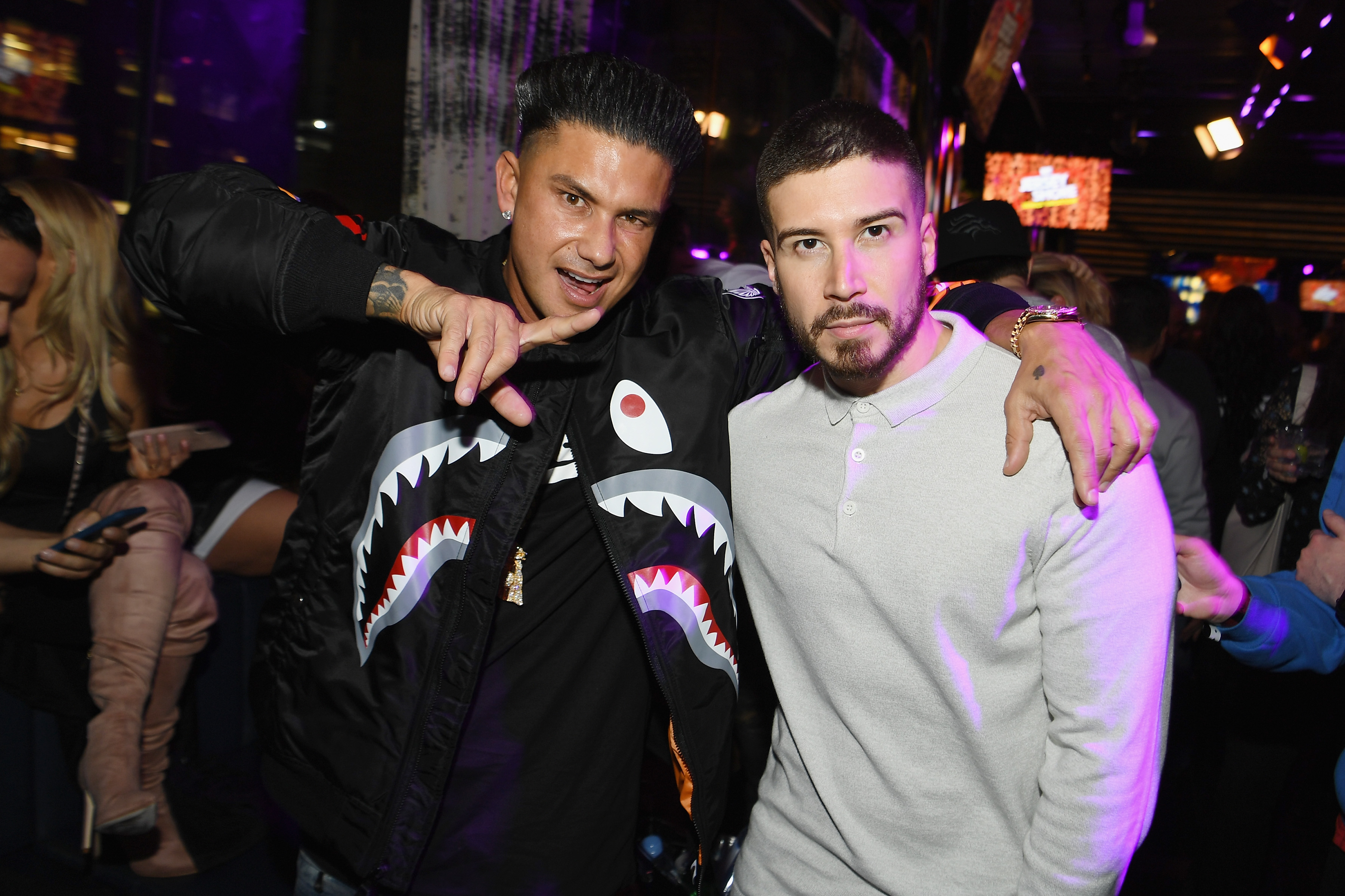 DJ Pauly D and Vinny Guadagnino attend MTV's 'Jersey Shore Family Vacation' New York premiere in 2018