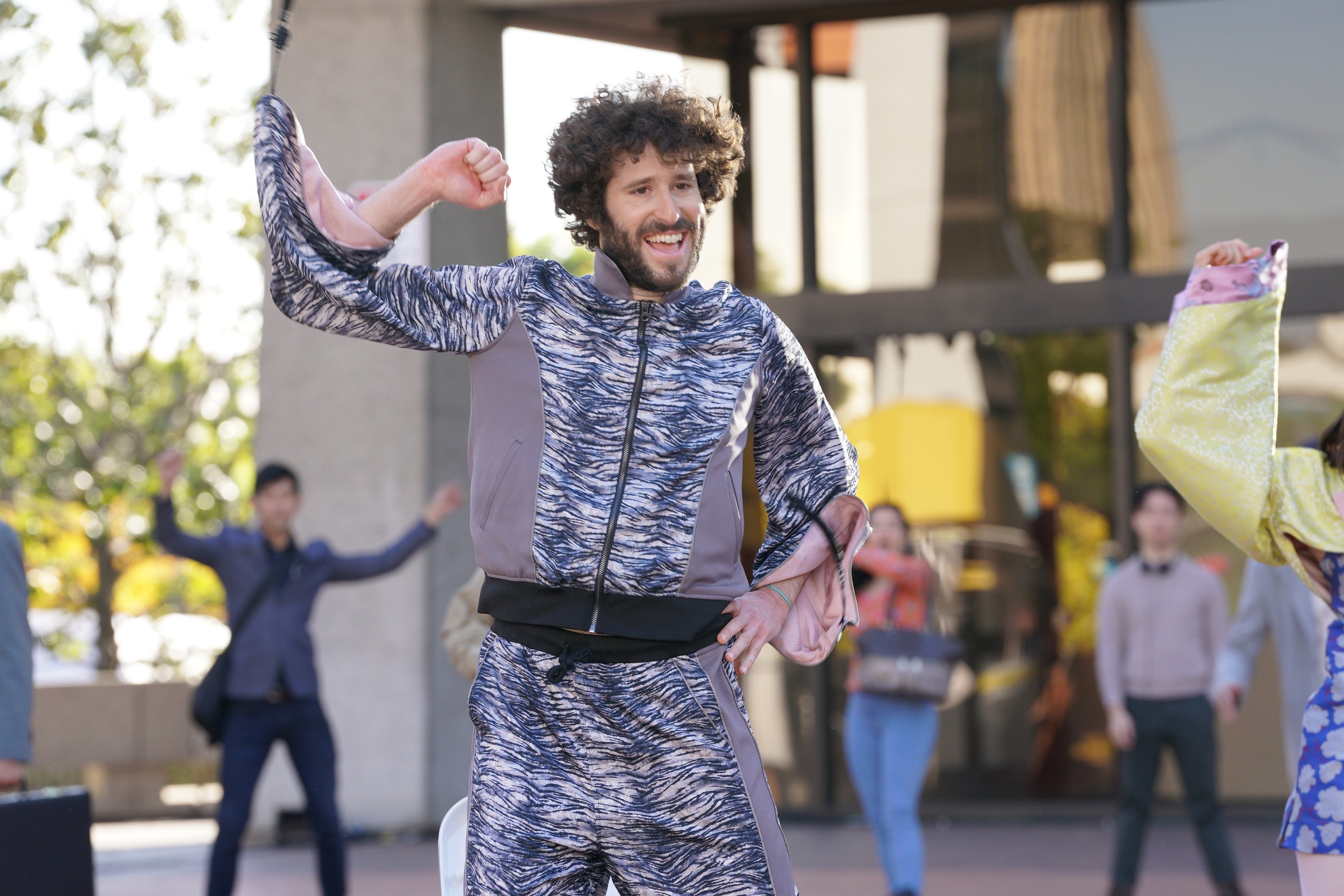 Dave 'Lil Dicky' Burd dances in a music video in the first episode of 'Dave' Season 2