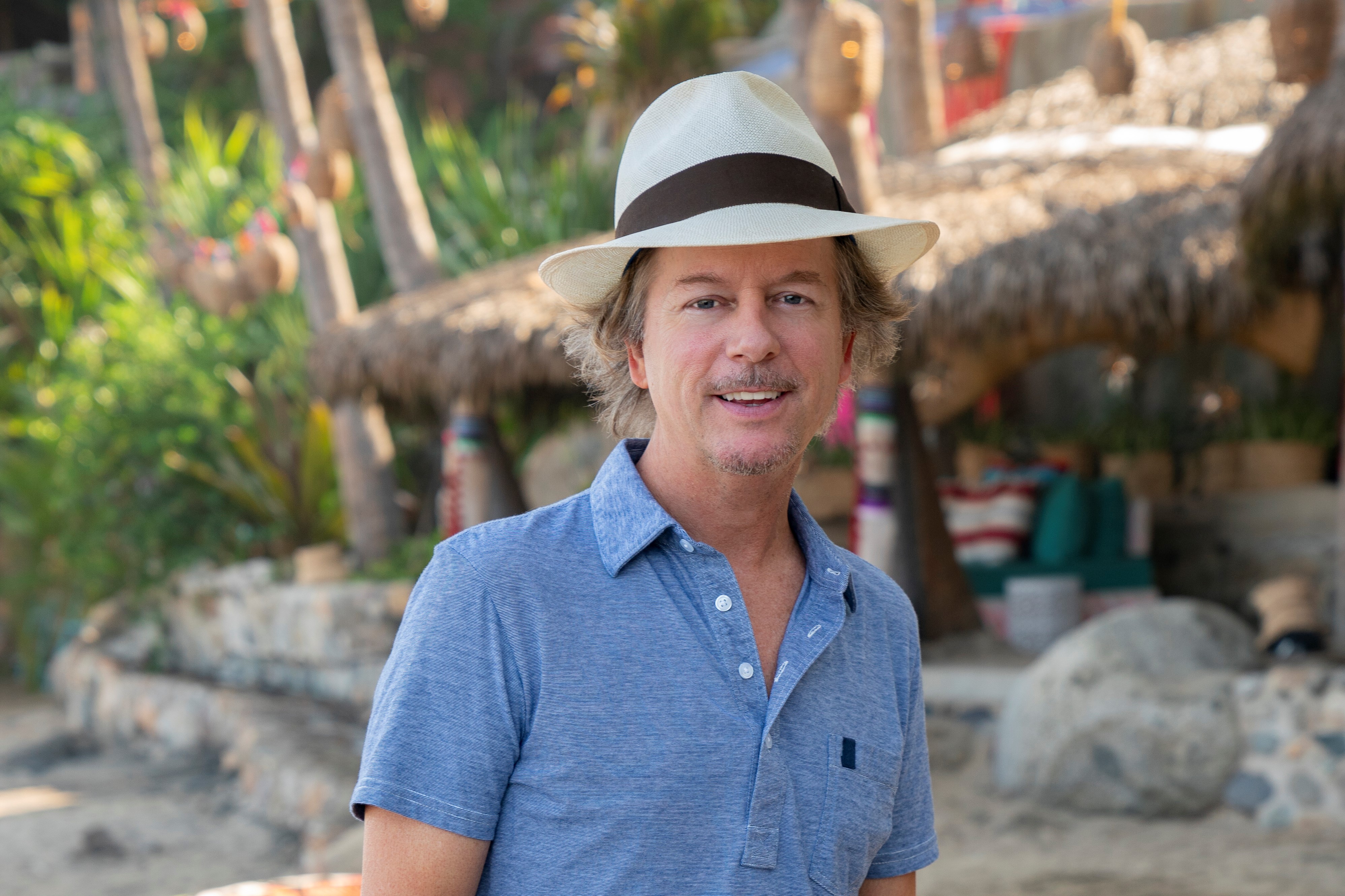 David Spade in a white hat on 'Bachelor in Paradise.'