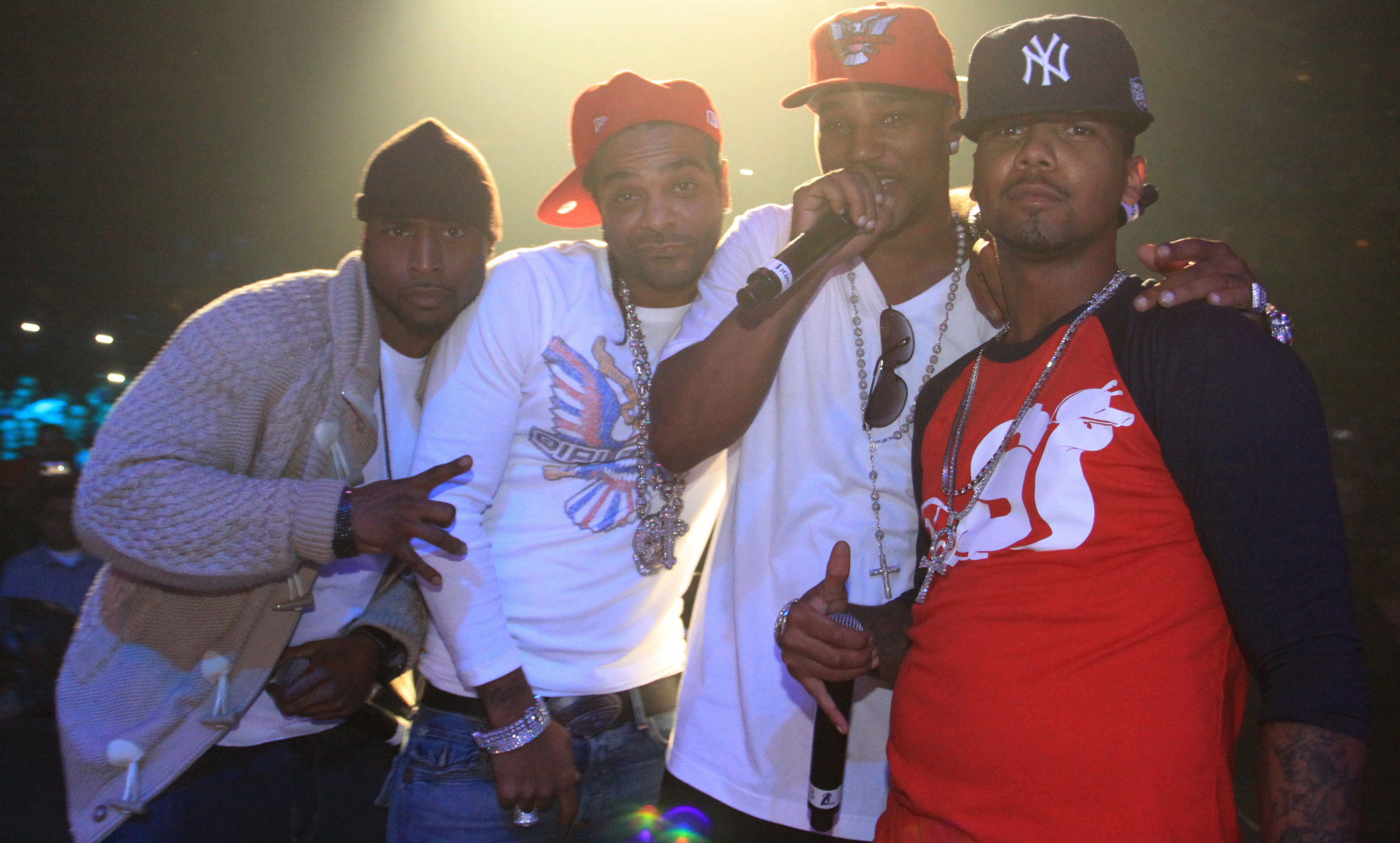 Freekey Zekey, Jim Jones, Cam'ron and Juelz Santana of Dipset on stage