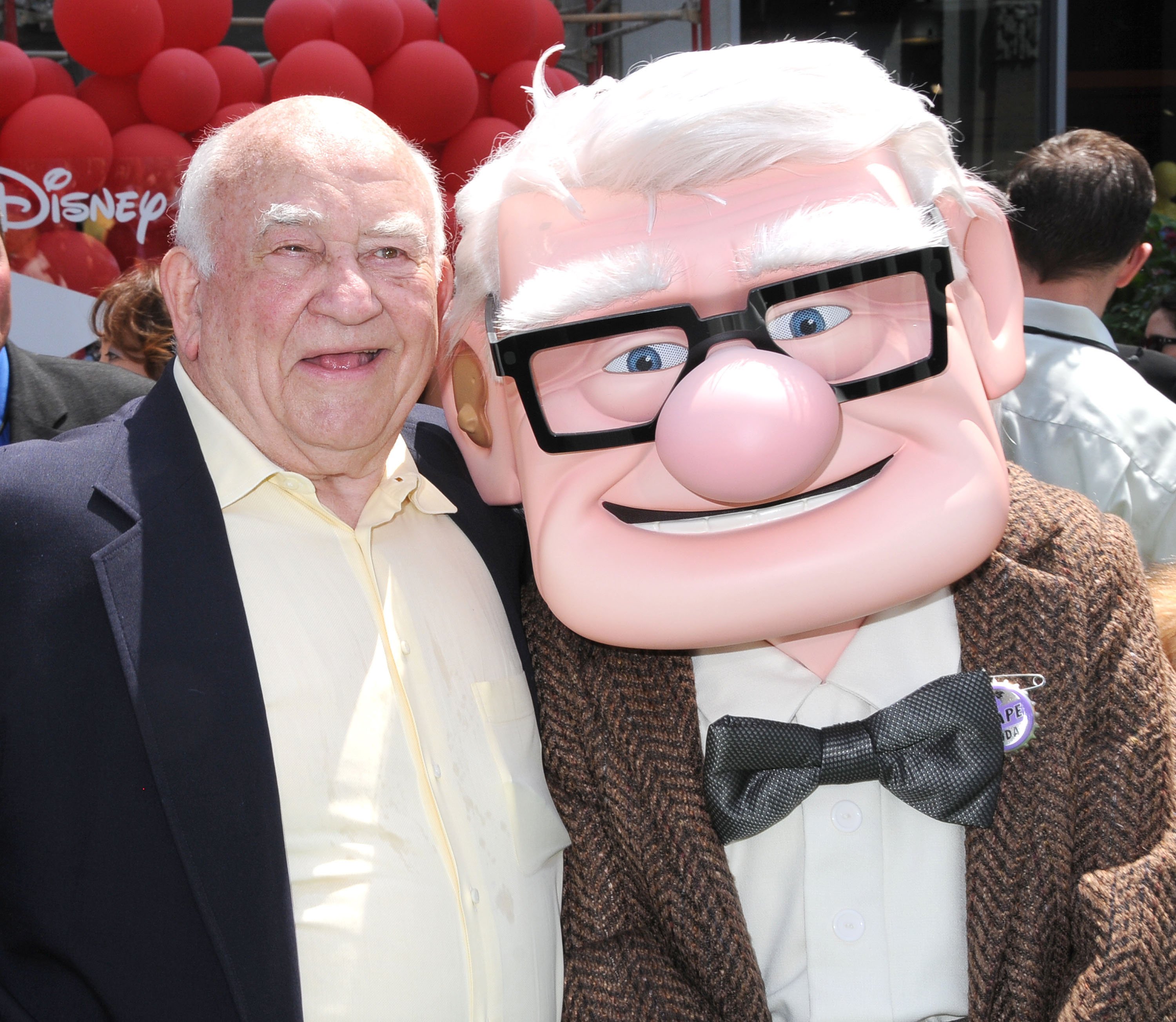 Ed Asner smiling at Disney Pixar Up premiere