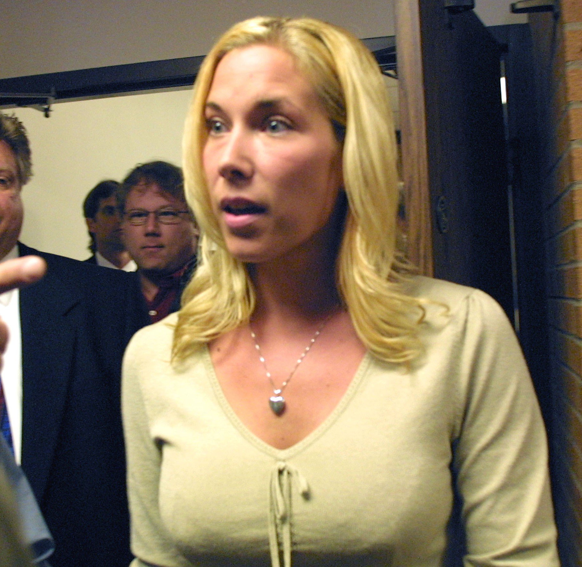 Eminem's ex-wife, Kimberly Scott, leaving a courtroom in Michigan