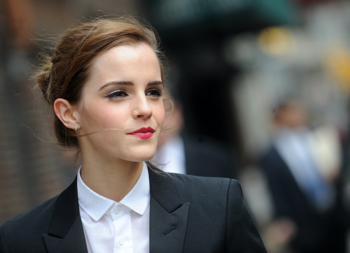 Emma Watson walks through the streets of New York