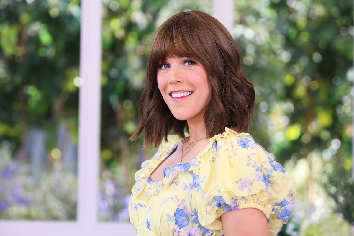 Erin Krakow on the set of Hallmark's 'Home & Family