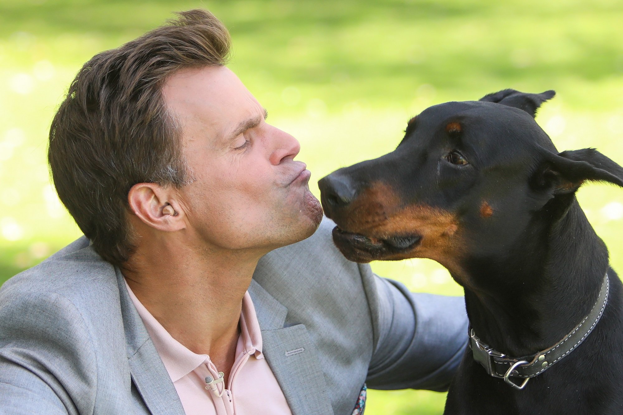 This 'General Hospital' sneak peek focuses on Cameron Mathison, pictured here with his family dog, and his return as Drew Cain