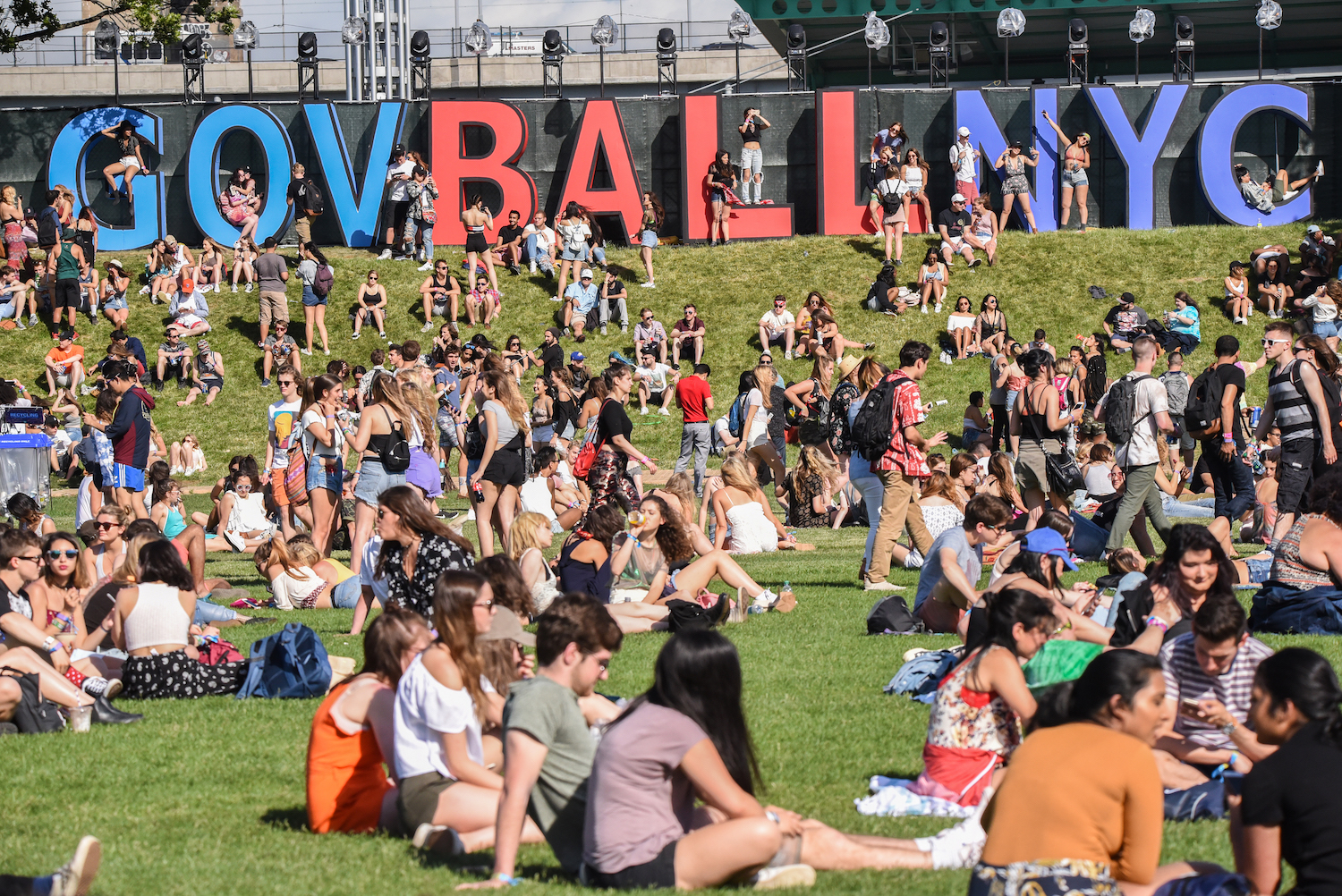 Festivalgoers are seen at 2017 Governors Ball Music Festival