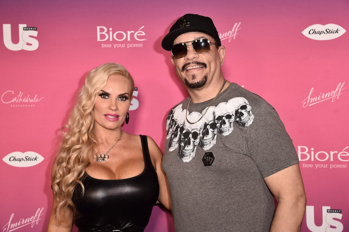 Ice-T and Coco in front of pink background