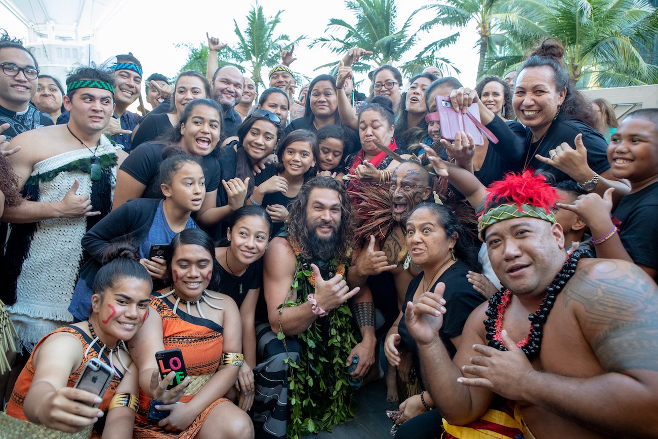 Jason Momoa promoting 'Aquaman' in Hawaii. 