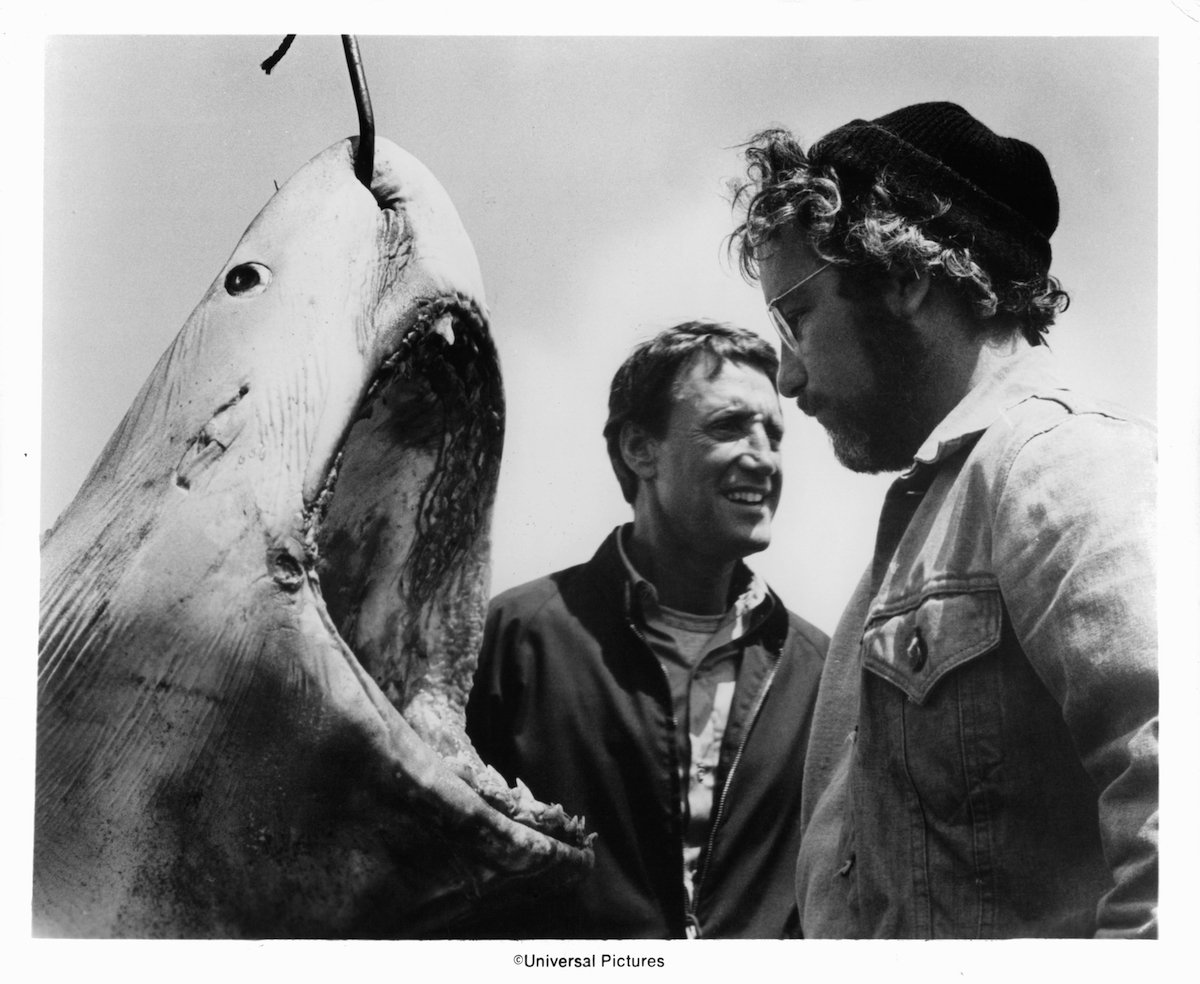 'Jaws' stars Roy Scheider and Richard Dreyfuss on the set