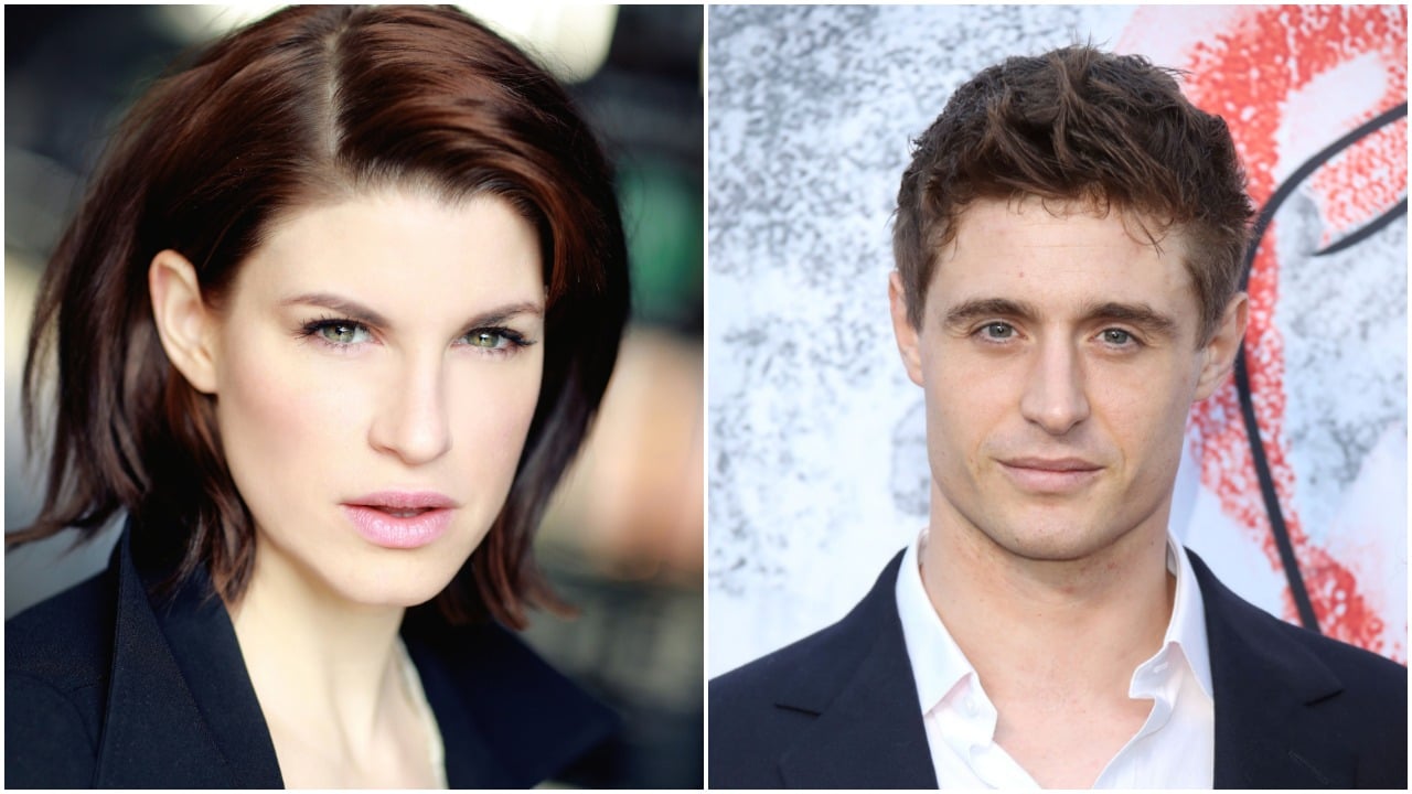 side by side potrails of Jemima Rooper and Max Irons of 'Flowers in the The Attic: The Origin'