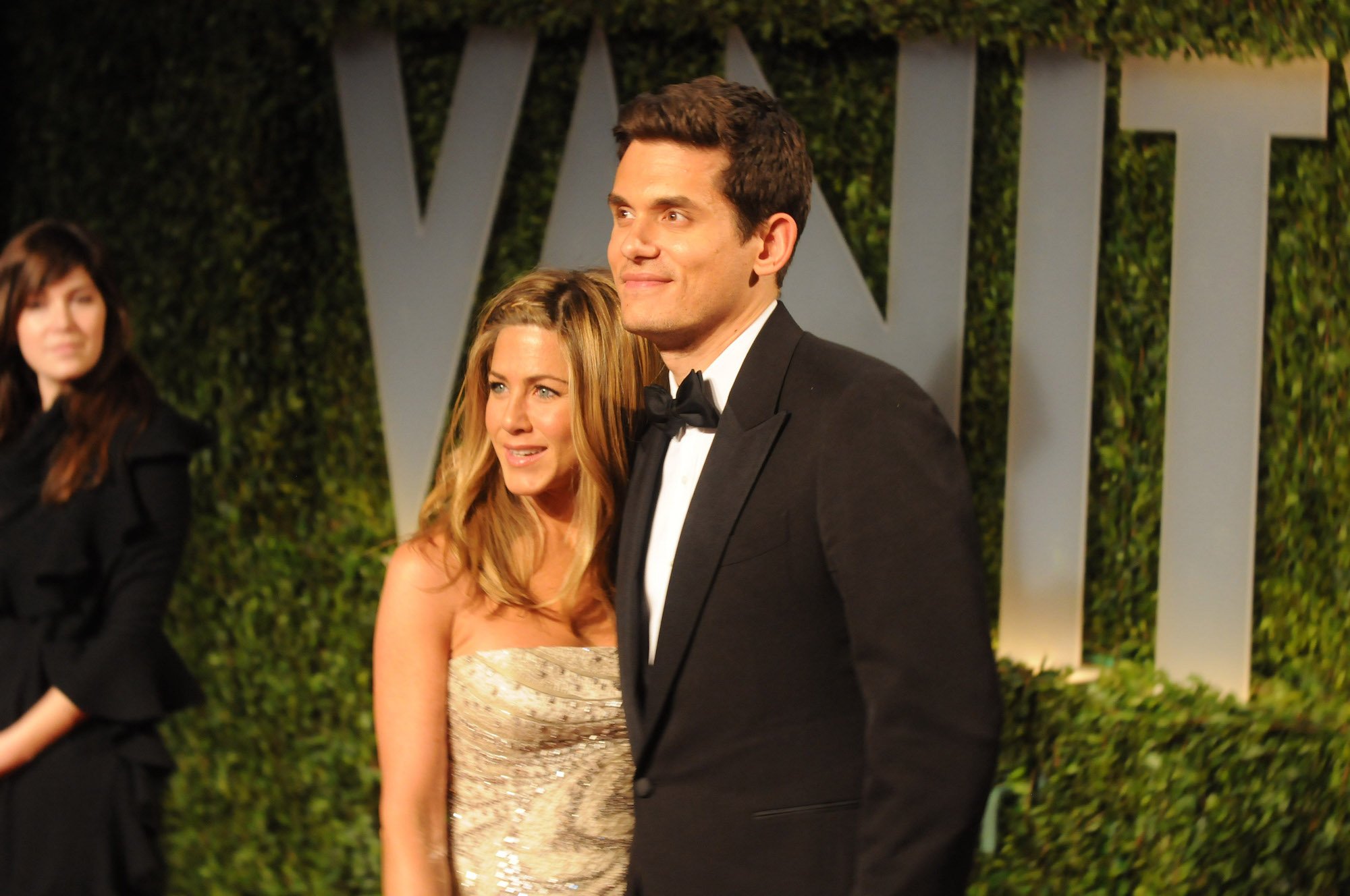 Jennifer Aniston and John Mayer attending the 2008 Vanity Fair Oscar Party in Hollywood