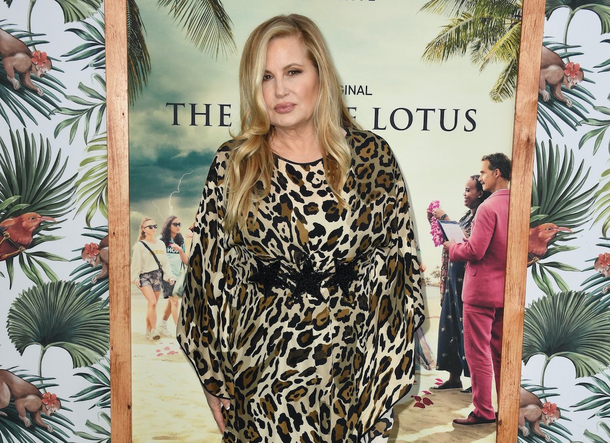 Jennifer Coolidge arrives at the Los Angeles Premiere Of New HBO Limited Series "The White Lotus" at Bel-Air Bay Club on July 07, 2021 in Pacific Palisades, California.