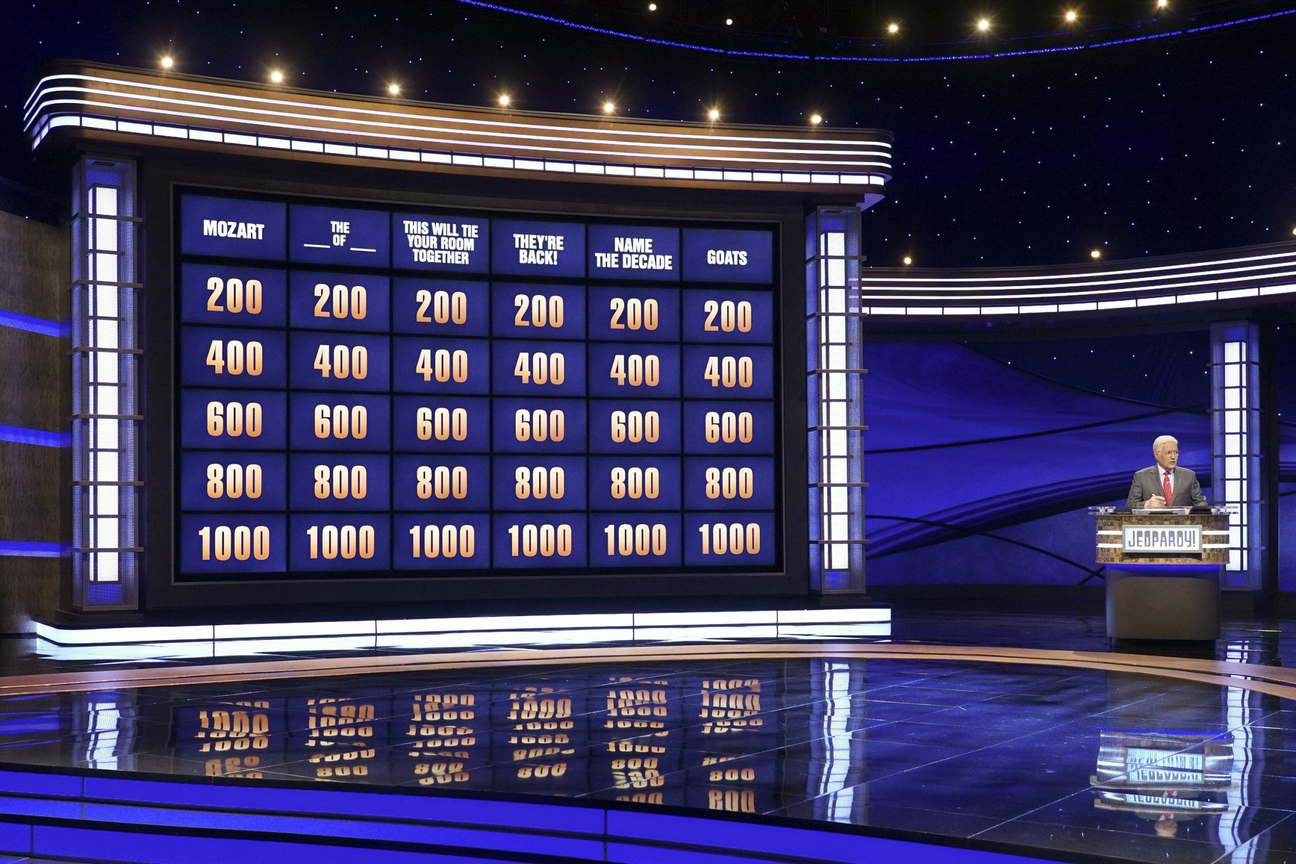 The game board of ABC's 'Jeopardy!'