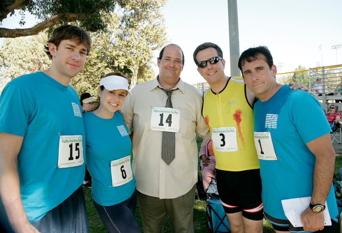 The Office cast: John Krasinski, Jenna Fischer, Brian Baumgartner, Ed Helms, and Steve Carell