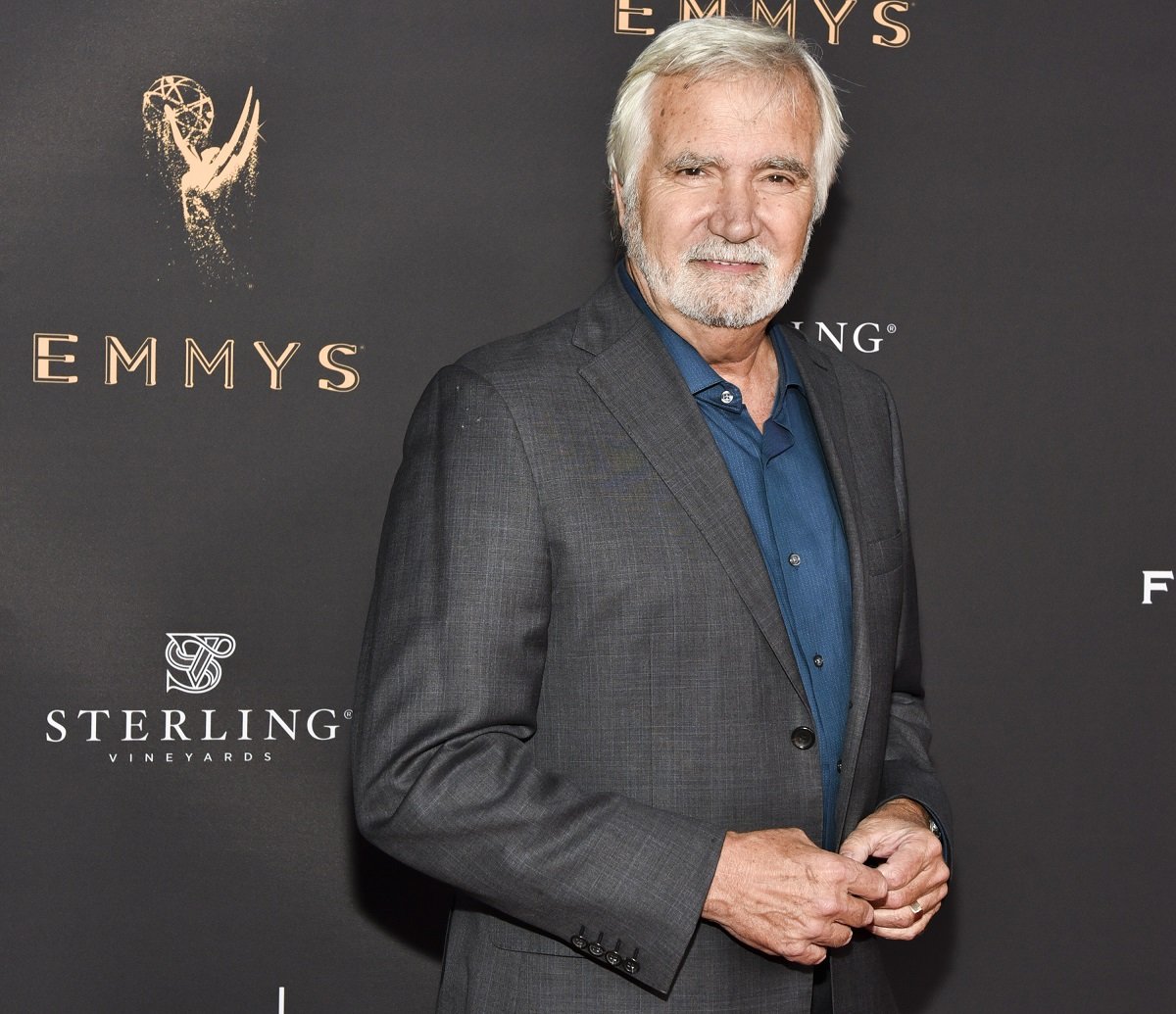 'The Bold and the Beautiful actor John McCook wears a grey suit at the 2017 Television Academy's Cocktail Reception with Stars of Daytime Television.